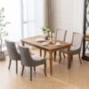 Ultra Side Dining Chair, Thickened Fabric Chairs With Neutrally Toned Solid Wood Legs, Bronze Nail Head, (Set of 2) - Beige / Patterned - Image 19
