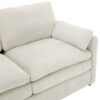 Cozy Upholstered Loveseat Sofa Oversized Comfy Comfy Cloud Sofa Double Cushion Loveseat Sofa Plush Cushion Sofa Couch For Living Room - Beige - Image 18