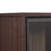 Modern Minimalist Style LED Curio Cabinet With Tempered Glass Door, Metal Legs - Black / Dark Walnut - Image 11