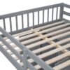 Full Over Twin Bunk Bed With Wardrobe, Drawers - Gray - Image 9