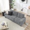 Modern Sofa Compressed 3 Seater Couch For Living Room Bedroom Office - Gray - Image 5