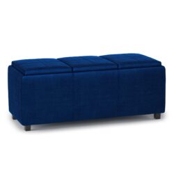 Avalon - Storage Ottoman - Blue