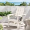 Enigmara - Outdoor High Density Resin Adirondack Chair - White - Image 8