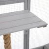 Outdoor Cat House, Diy Cat Enclosure Catio With Double Enter Doors - Light Gray - Image 19