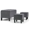 Dover - 3 Piece Storage Ottoman - Slate Gray - Image 3