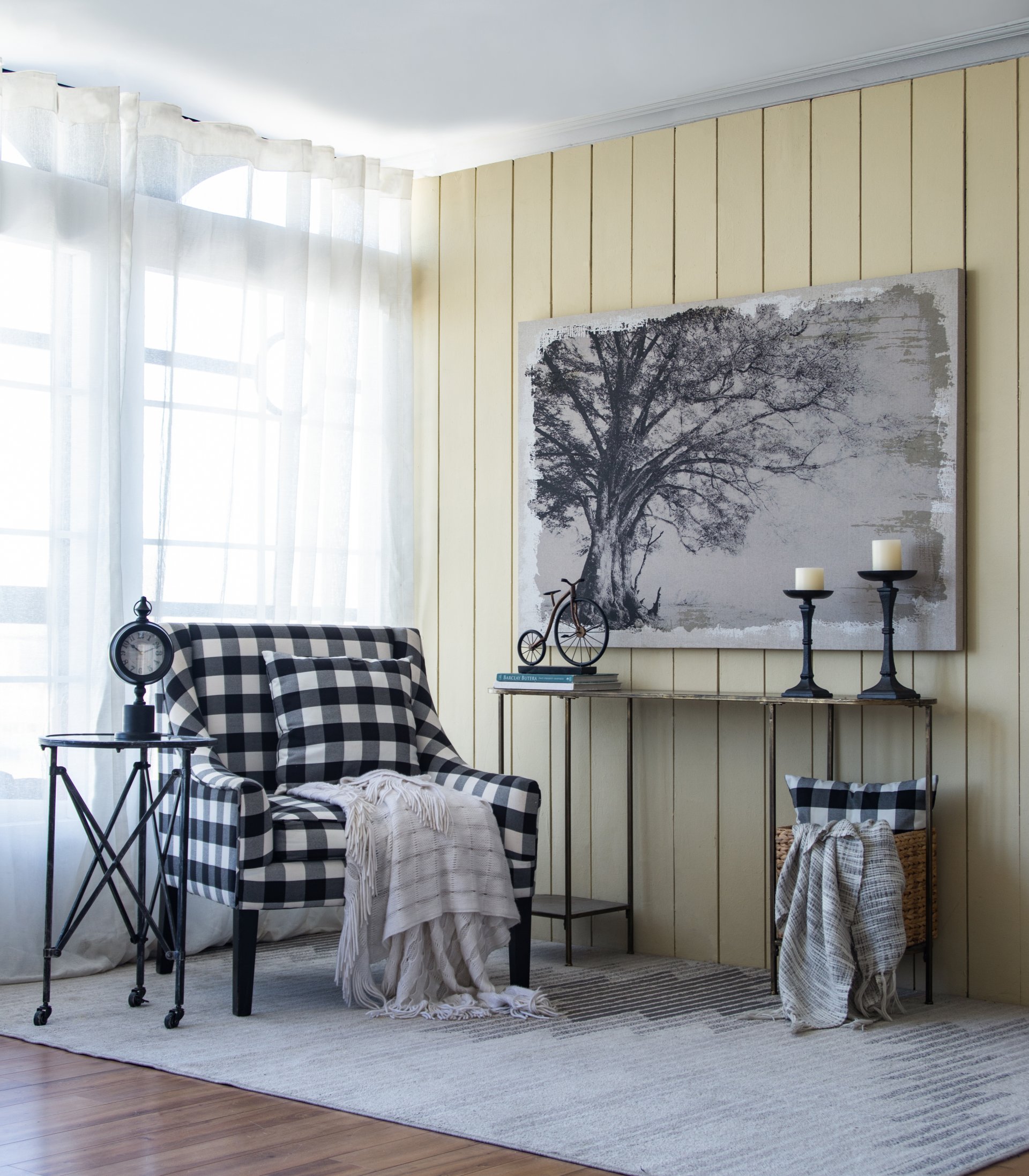 Large Arboreal Shelter Canvas Art Print, Traditional Style Floral Wall Art, Home Decor Accent Piece - Gray / White Matte - Image 5