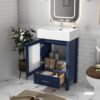 Bathroom Vanity With Ceramic Sink And Ample Storage, Ideal For Small Bathrooms - Blue - Image 8