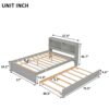 Full Bed With Trundle, Bookcase - Gray - Image 3