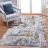Payas - 5' X 7' Abstract Area Rug - Ivory / Blue - Image 2