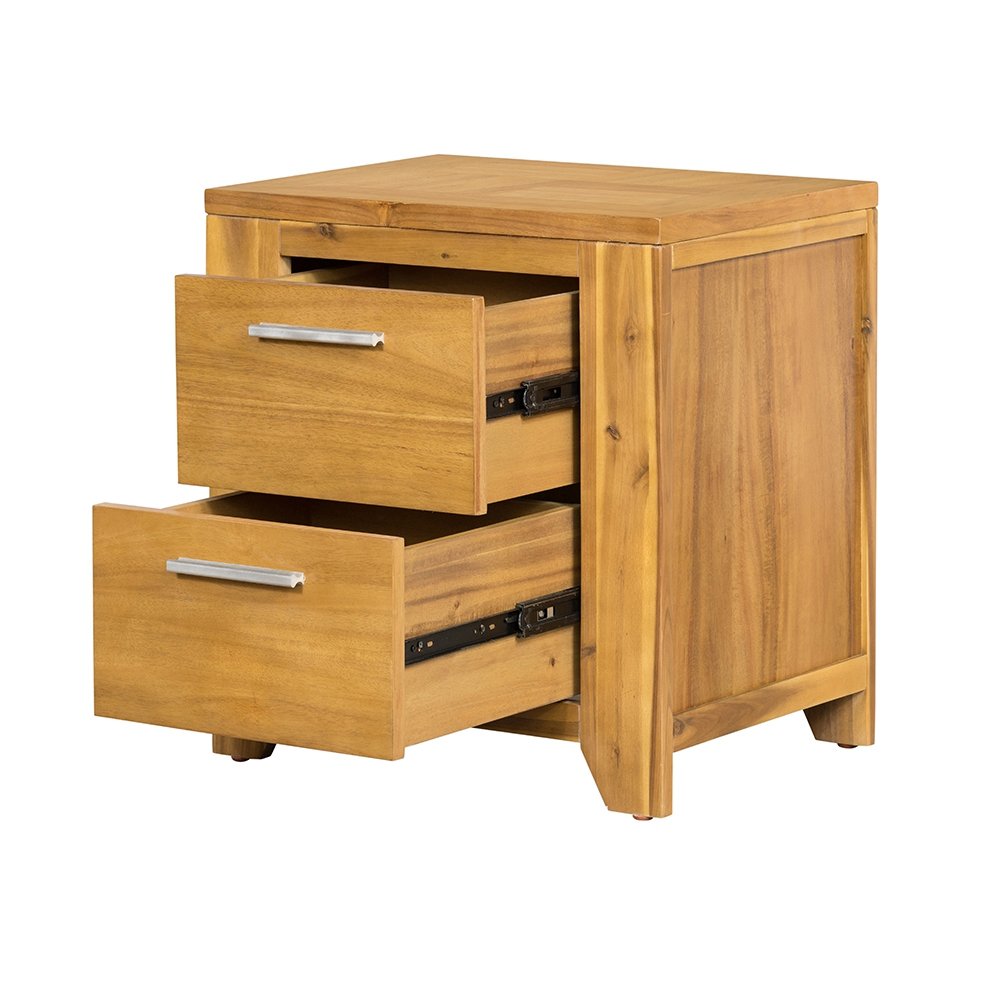 Nightstand - Natural Wood / Brown - Image 4