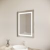 26" X 20" Bathroom Medicine Cabinet With LED Mirror, Anti-Fog, Waterproof, 3000K~6000K Single Door Lighted Bathroom Cabinet With Touch Swich, Dimmable, Recessed Or Surface Mount (Right Door) - Silver - Image 7