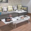 Calmam - High Gloss Coffee Table With Lift Top - White - Image 5