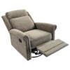 360 Degrees Swivel Recliner Manual Rocking With Adjustable Backrest For Living Room - Light Brown - Image 14