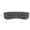 Siena - Power Reclining Sectional - Gray - Image 6