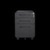 3 Drawer Mobile File Cabinet Under Desk Office, Simple Style Versatile Storage Cabinet For Legal / Letter / A4 Files, 5 Wheel Design Anti-Tilting Cold Rolled Steel Waterproof Moisture-Proof - Black - Image 5