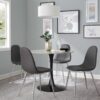 Pebble - Modern Table - Black / White - Image 4