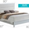 King Bed Chic Transitional - White - Image 5