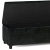 Avalon - Extra Large Storage Ottoman Bench - Midnight Black - Image 3