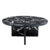Versatile Round Coffee Table For Various Interior Styles, Exhibiting Modern Minimalism And Nordic Charm - Black / Black White - Image 15