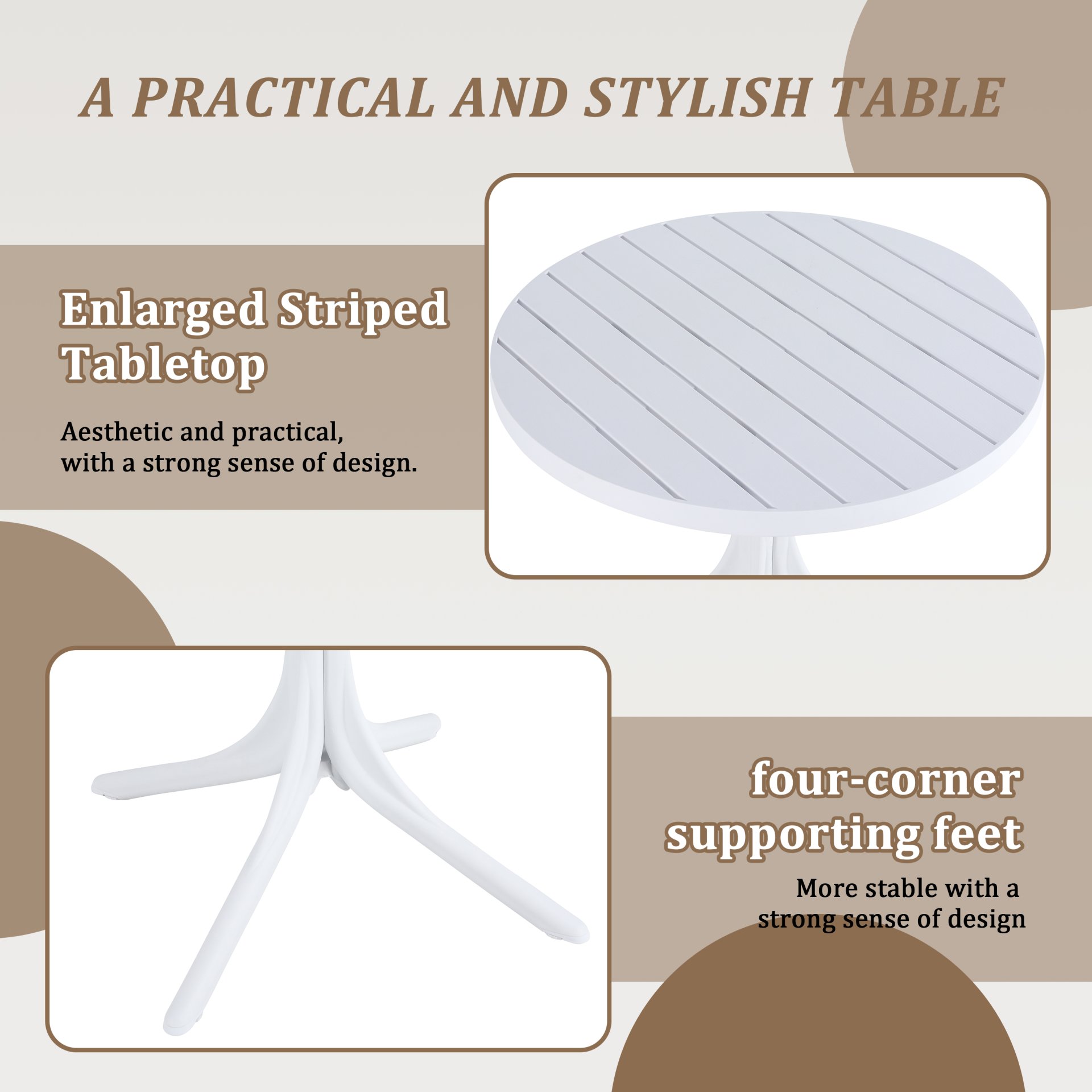 2 Lounge Chair Set With Round Table - Light Baby Blue / White - Image 7