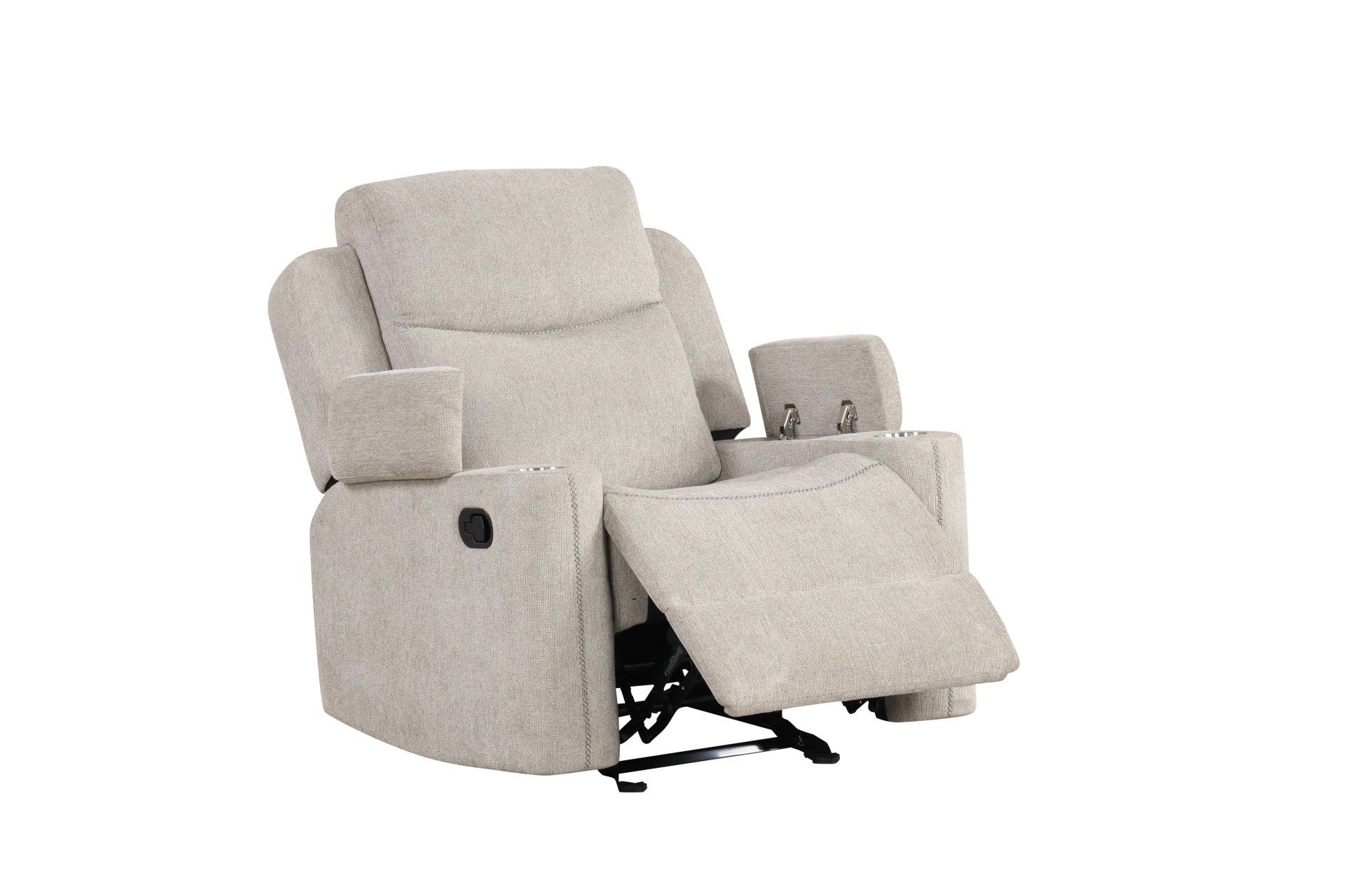 Galya - 3 Piece Living Room Set Sofa Loveseat Chair - Light Gray - Image 8