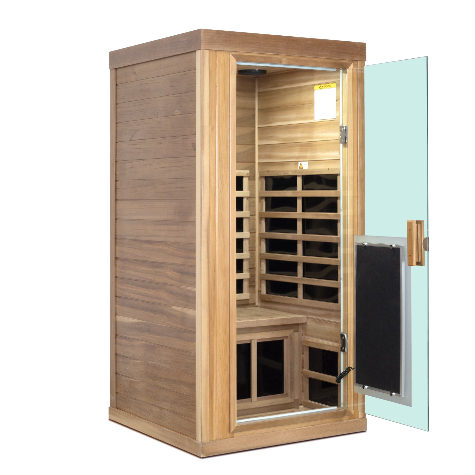 1 Person Far Infrared Standard Indoor Sauna Room - Red Cedar - Image 6