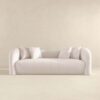 Mason - Mid-Century Modern Luxury Tight Back Curvy Couch - White - Image 4