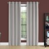 2 Pieces Set, Curtain Panel, 100% Blackout, Grommet, Contemporary & Modern - Silver - Image 4