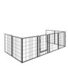 53.94" 8 Panels Heavy Duty Metal Playpen With Door, Dog Fence Pet Exercise Pen For Outdoor, Indoor - Black - Image 15