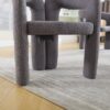 Contemporary Designed Teddy Velvet Upholstered Accent / Dining Chair With Armrest Teddy Fabric, (Set of 2) - Gray - Image 18