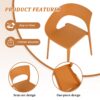 1 Piece Designed Single Chair, UV Resistant, Waterproof And Wear Resistant - Tropical Orange - Image 15