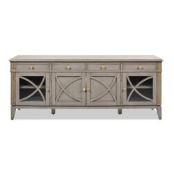 Dauphin - TV Stand Storage Display Console Table - Gray Cashmere