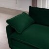 Classic Modern Comfortable Single Chair Deep Seat Sofa With Footstool Living Room & Bedroom - Green - Image 15