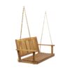 Tambora - Porch Swing Acacia Wood Slat Design - Teak - Image 5