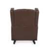 Amedou - Contemporary Tufted Wingback Rocking Chair - Dark Brown - Image 10