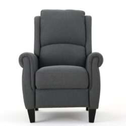 Polyester Recliner With Clean Design And Classic Lines - Charcoal