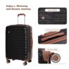 5 Piece Set (20"24"28 +A Travel Bag And A Toiletry Bag), Pp Hardshell Carry On Luggage Set With Tsa Lock Carry On Suitcase Luggage Durable Suitcase - Black - Image 10