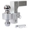 Alu - Adjustable Trailer Drop Hitch With 2" Receiver, 6" Adjustable - Silver - Image 4