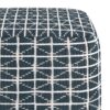 Noreen - Square Pouf - Dark Blue / White - Image 5
