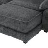 Free Combination Modular Convertible Sectional Sofa Bed Set, 4 Seat Upholstered Sleeper Corner Couch, Deep Seat Loveseat With Ottoman - Gray - Image 8