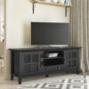 Acadian - TV Media Stand - Black - Image 7