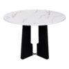 5 Piece Round Dining Table Set, Dining Table And 4 Upholstered Chairs For Dining Room, Kitchen Room, Living Room - White / Gray - Image 14