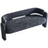 Boucle Upholstery Modern Sofa For Living Room - Dark Gray - Image 5