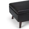 Owen - Coffee Table Storage Ottoman - Distressed Black - Image 5
