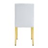 (Set of 4) Backrest Chairs With Gold Metal Legs A Perfect Match, Suitable For Minimalist And Contemporary Home Decor Styles - White / Gold - Image 12