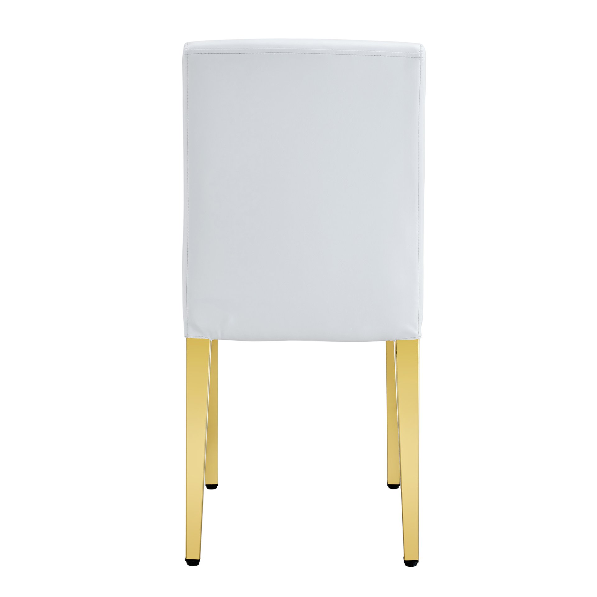 (Set of 4) Backrest Chairs With Gold Metal Legs A Perfect Match, Suitable For Minimalist And Contemporary Home Decor Styles - White / Gold - Image 12