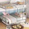 Full Over Full Metal Bunk Bed With Trundle - Silver - Image 20