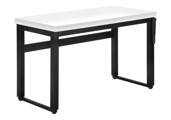 Computer Desk, Home Office, Standing, Adjustable, Laptop, Contemporary And Modern - White / Black