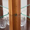 Corner Curio Cabinet With Lights, Adjustable Tempered Glass Shelves, Mirrored Back, Display Cabinet (E26 Light Bulb Not Included) - Oak - Image 14