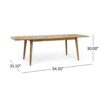 Placidity - Outdoor Expandable Dining Table With Slatted Tabletop And Tapered Legs - Brown - Image 3